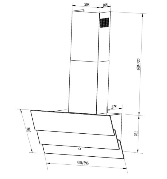 Витяжка Interline AIR BL A/60/GL/T - 2