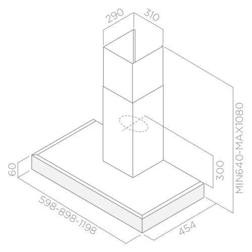 Витяжка Elica TOP SENSE IXBL/F/60 - 2
