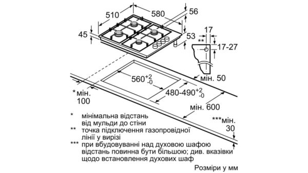 Варильна поверхня Bosch PBP 6C5B60O - 2