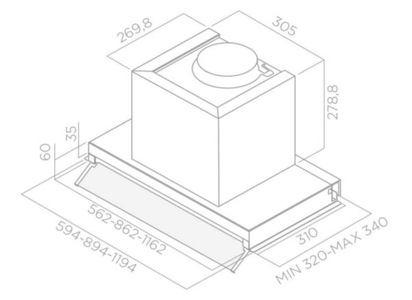 Витяжка Elica BOX IN IX/A/120 - 2