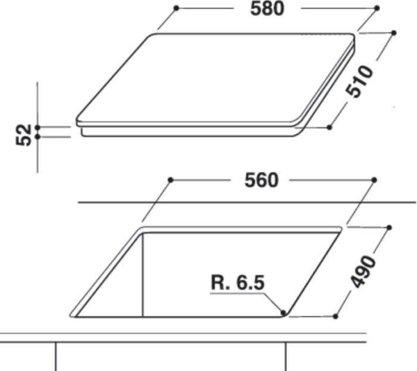Варильна поверхня Hotpoint-ariston KIA 641 B B (WH) - 2